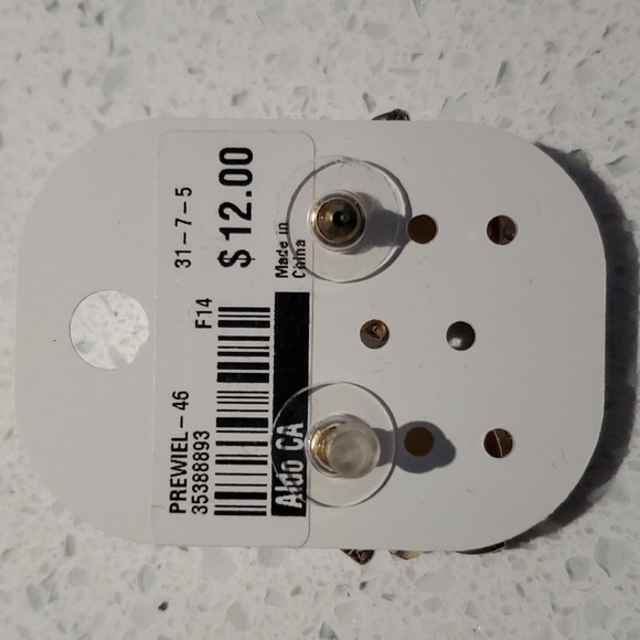 Clustered gems earrings with turquoise, coral, navy, champagne and clear gems - Picture 2 of 2